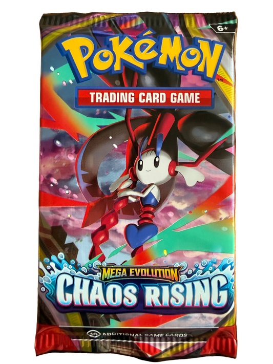 Pokémon Trading Card Game Mega Evolution Chaos Rising booster pack.