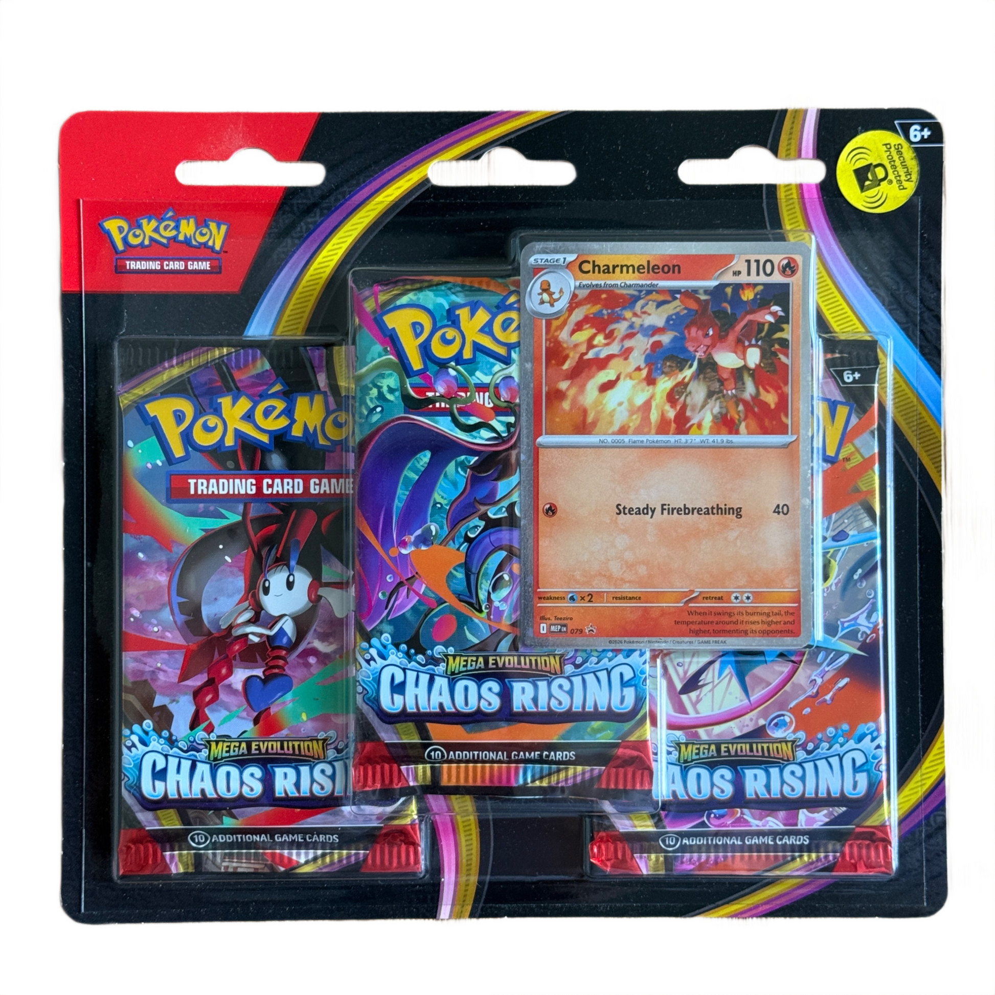 Chaos Rising Pokemon Card Blister Pack on White Background 