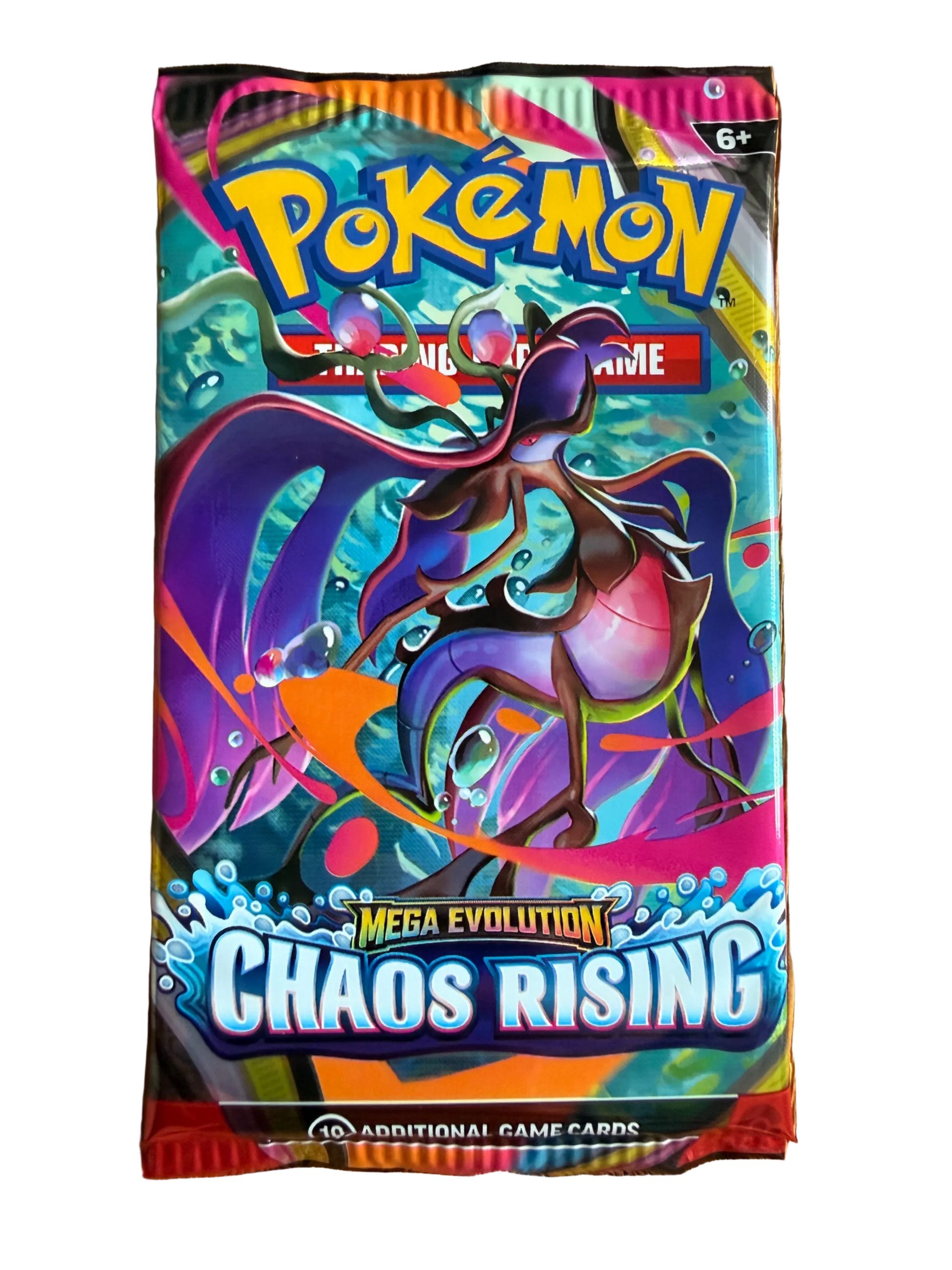 Pokémon Trading Card Game Mega Evolution Chaos Rising booster pack.