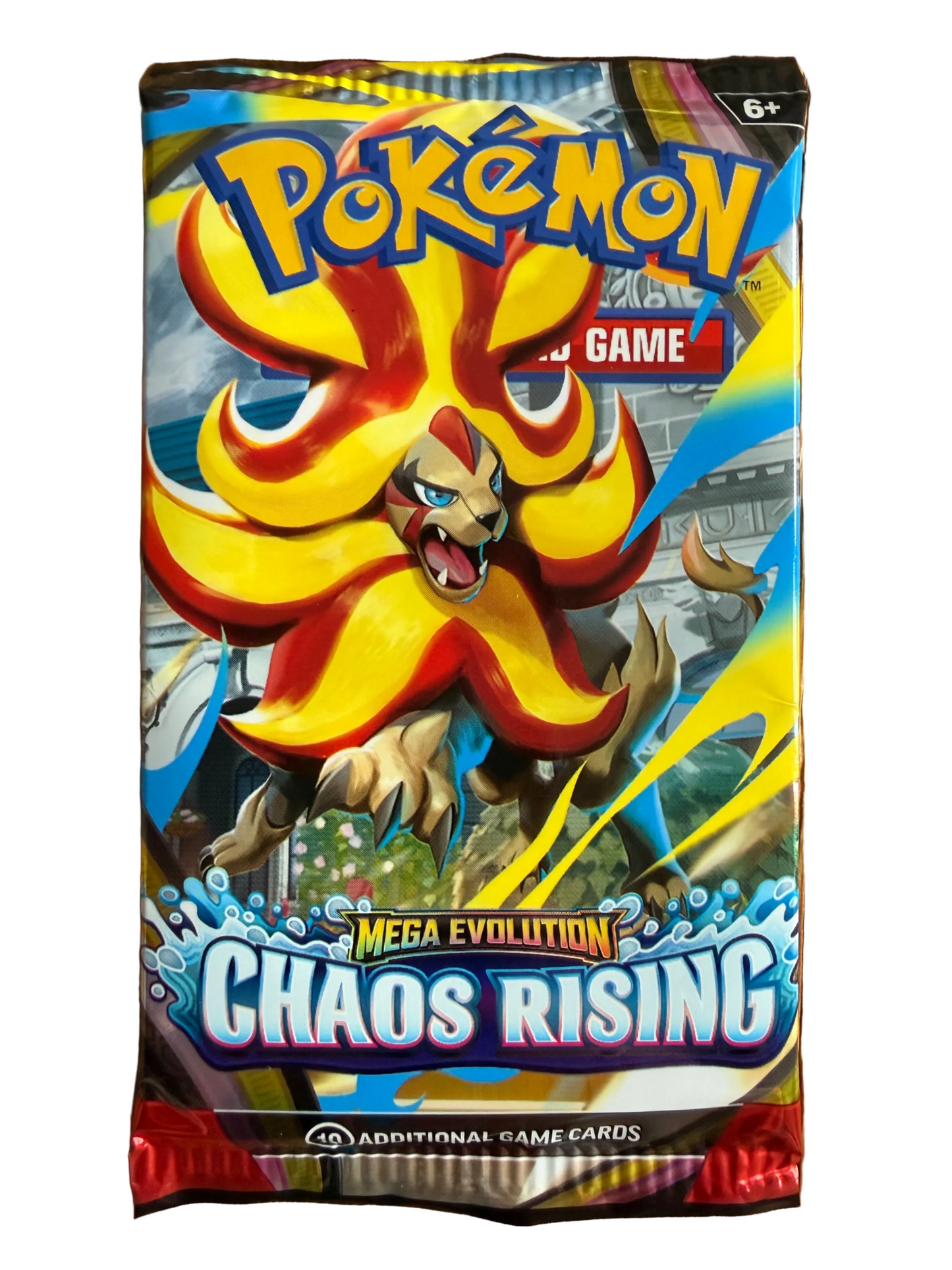 Pokémon Trading Card Game Mega Evolution Chaos Rising booster pack.