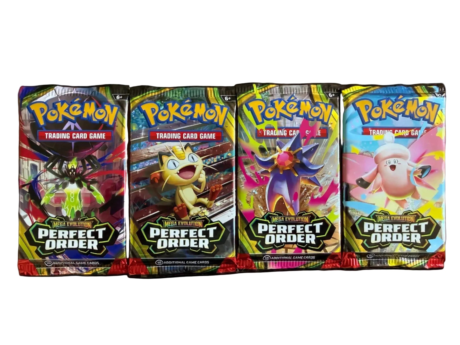 Four Booster packs of Pokemon Trading Card Game Chaos Rising